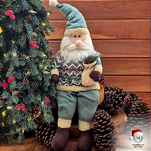 Papai Noel com Casaco Tricot