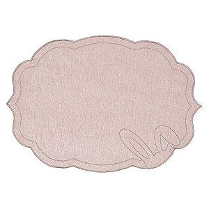 Jogo Americano Coelho Rose com 4