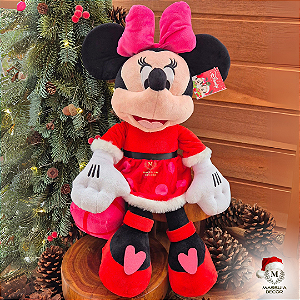 Minnie com Presente e Laço Rosa G