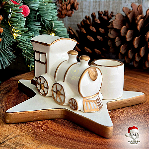 Porta-Velas Trenzinho