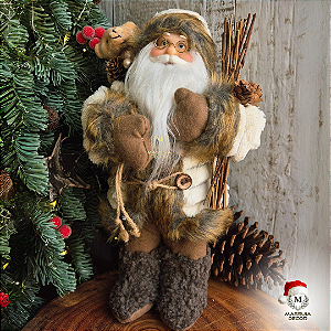 Papai Noel com Casaco Marrom P