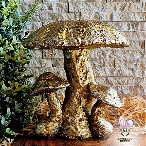 Porta-Velas Cogumelo Golden