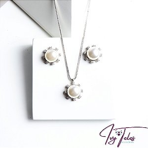 Conjunto Pérola e Zircônias