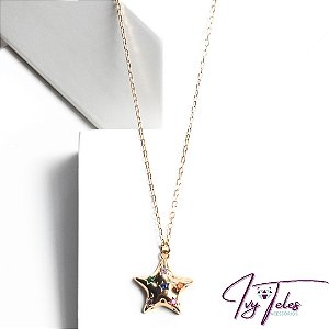 Colar Estrela com Zircônias