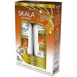 Kit Skala Shampoo e Condicionador Vitamina C e Colágeno Vegetal Reconstrução