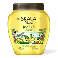 Skala Creme de tratamento Banana e Bacuri Cronograma Nutrição P/ Cabelos Lisos Anti Frizz