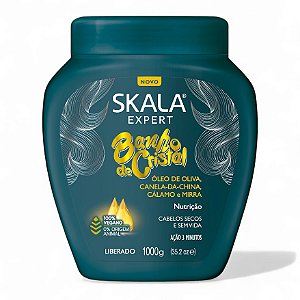 Skala Creme de tratamento Banho de Cristal Cronograma Nutrição P/ Cabelos Opacos Secos Armados