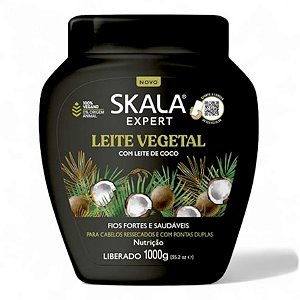 Skala Creme de tratamento Leite Vegetal Cronograma Nutrição P/ Cabelos Danificados