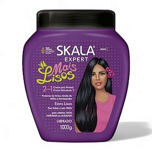 Skala Creme De Tratamento Mais Lisos Reconstrução p/ Cabelos Lisos e c/ Frizz