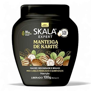 Skala Creme de Tratamento Manteiga de Karité Cronograma Nutrição P/ Cabelos Danificados Quebradiços