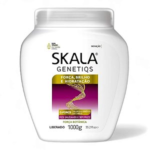 Skala Creme de Tratamento Skala Genetiqs Cronograma Hidratação Cabelos Cacheado Crespos