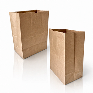Kit 100 Sacos Kraft 18x28x11cm para Delivery