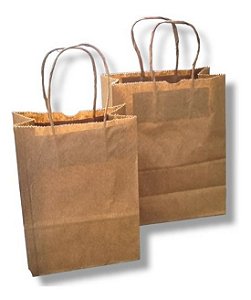 Sacolas Kraft Pequena Delivery Lanches 18x22x9 - 50 Unid