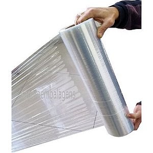 Bobina Rolo Filme Stretch Transparente 500x0,25 C/ 3kg Esticável