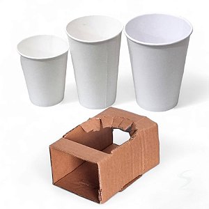 Suporte Porta Copo De Papelao Para 1 Copo - Kit c/ 500 Unid Delivery de Bebidas