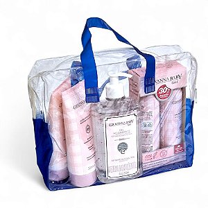 Kit c/ 100 Necessaire Transparente Bolsa PVC Cristal 26x23x7 Embalagens p/packs promocionais