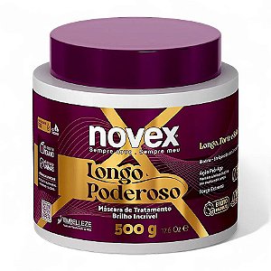 Máscara de Hidratação Novex Longo Poderoso Brilho Incrível 500G Força Reconstrutora