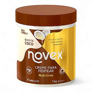 Creme para Pentear Novex Óleo de Coco 1KG Nutritivo - Força e Maciez P/ Cabelos Ressecados