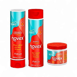 Kit Novex Doctor Rícino Shampoo e Condicionador + Creme de Tratamento 210g