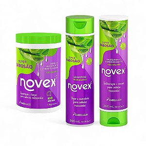 Kit Novex Meu Babosao Shampoo Condicionador E Creme 1kg