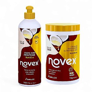 Kit Novex Óleo De Coco Creme de Pentear + Creme de Tratamento 1Kg