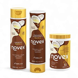 Kit Novex Óleo De Coco Shampoo + Condicionador + Creme 400g