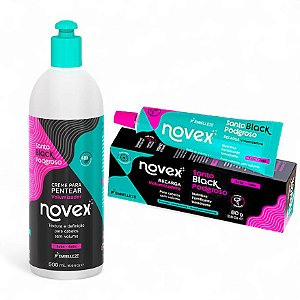 Kit Novex Santo Black Poderoso Recarga + Creme De Pentear