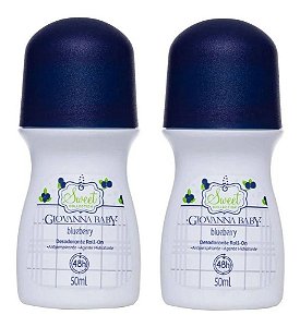 Kit Desodorante Roll-on Giovanna Baby Blueberry 50ml  2unid