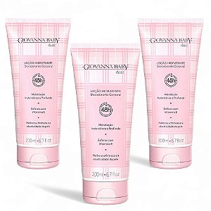 Loção Hidratante Desodorante Giovanna Classic 200ml 48h - Kit c/ 3 Unidades