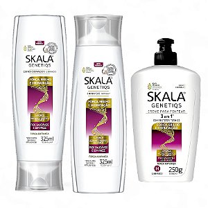 Creme Para Pentear + Shampoo E Condicionador Skala Genetiqs