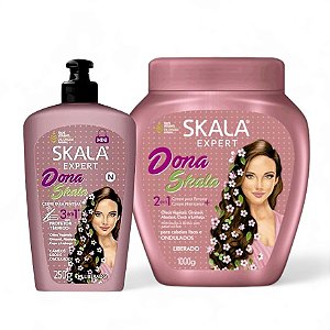 Kit Creme Para Pentear + Creme De Tratamento Dona Skala