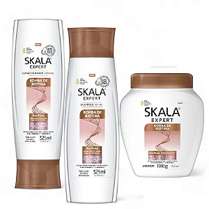 Kit Skala Bomba De Biotina Shampoo + Condicionador + Creme de Tratamento