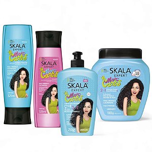 Kit Skala Mais Cachos Creme + Shampoo + Cond.+ Creme pentear