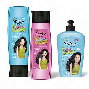 Kit Skala Mais Cachos Shampoo + Condicionador + Mini Creme de Tratamento e Pentear