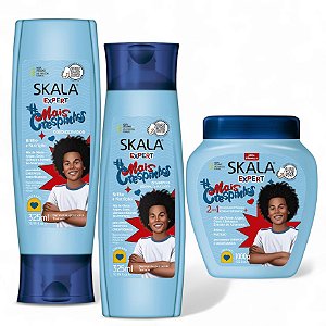 Kit Skala Mais Crespinhos Condicionador + Shampoo + Creme