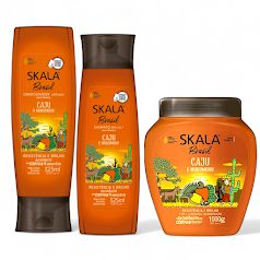 Skala Kit Reconstrução Cajú e Murumuru Shampoo + Condicionador + Creme Tratamento