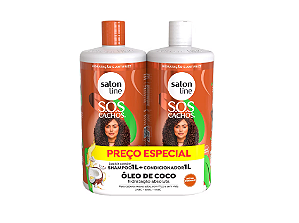 Kit SOS Cachos Coco Profundo Shampoo 1L e Condicionador 1L Salon Line