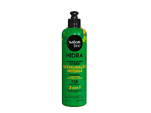 Salon Line Creme Para Pentear 3 em 1 Hidra Babosa Restauração Intensa 300ml