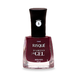 Esmalte Risqué Diamond Gel Amora Negra 9,5ml