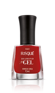 Esmalte Risqué Diamond Gel Vermelho Cereja Cremoso 9,5ml