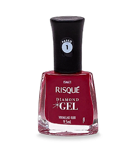 Esmalte Risqué Diamond Gel Vermelho Rubi 9,5ml