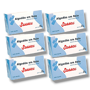 Algodão Sussex Caixinha 25g - 6 Unidades