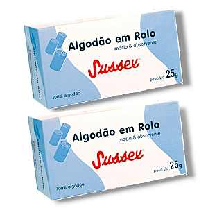 Algodão Sussex Caixinha 25g - 2 Unidades