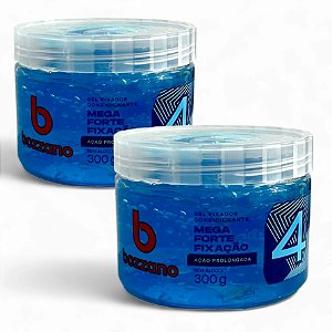 Bozzano Gel Fixador Mega Forte Fator 4 300g Kit c/ 2 unidades