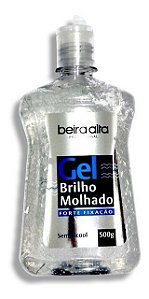 Gel Brilho Molhado Forte Fixação Beira Alta Sem Álcool 500g