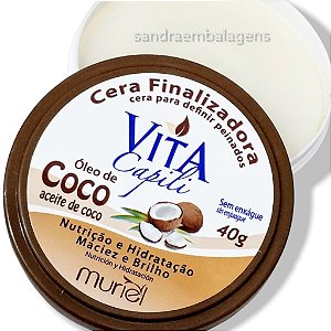 Cera Finalizadora Vita Capili Oleo De Coco Nutrição Muriel 40g