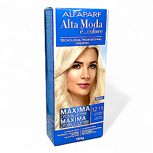 Alta Moda 12.11 Louro Platina Cinza Intenso Coloração Creme Alfaparf