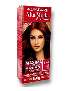 Alta Moda 6.64 Louro Escuro Vermelho Acobreado Coloração Creme Alfaparf