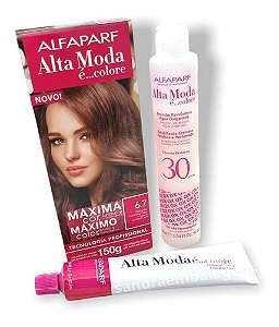 Alta Moda 6.7 Castanho Luminoso Coloração Creme Alfaparf