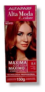 Alta Moda 8.4 Louro Claro Acobreado Coloração Creme Alfaparf
